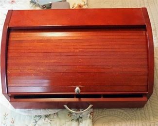 Gentlemen's Wood Roll Top Dresser Valet Including Cub Scout And Boy Scout Pins