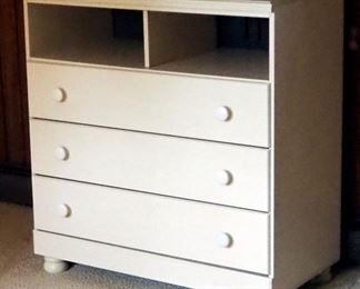 Painted Wood 3-Drawer Dresser, 40" x 38" x 20'