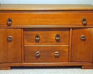 Vintage Solid Wood 3 Drawer Buffet With Dovetail Construction And Storage, 36" x 58" x 21"