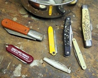 Pocket Knife Collection Including Vintage Barlow Knife, Qty 7