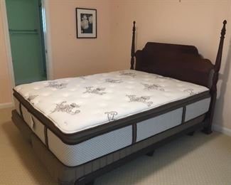 Queen size headboard with almost-new matress.