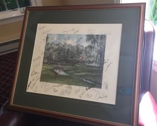 Signed photo from golf tournament.