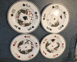 Fun set of poker plates.