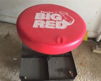 Big Red working stool.