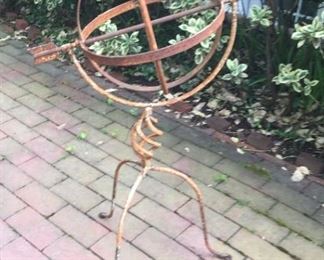 Metal Garden Sculpture. Armillary Sphere
