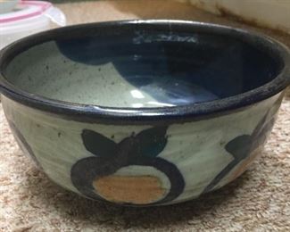 Hand painted ceramic bowl.
