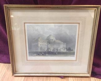 Framed print of the Capitol.