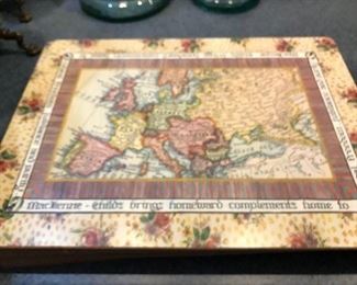 Map placemats and coasters.