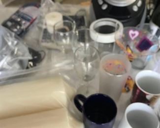 Glassware and mugs.