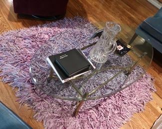 two  tone  purple  contemporary rug    It  is  53"  x  53"