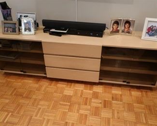 crendenza with  storage.  it  is  83 1/2" long  and  19"  deep (there  is  no  top  part)