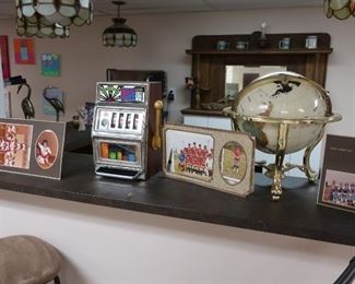 globe  is  not  for  sale.   Slot  machine is