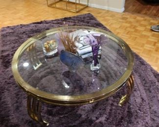round glass  top coffee  table   -36"