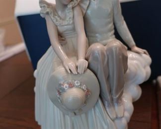 lladro girl  and  boy