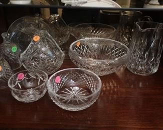 Waterford  crystal  and  other glass