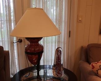 lamp and millifiori  decor