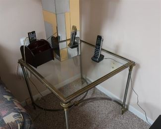 glass  top  lamp  table