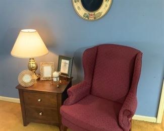 Side Table Wingback and Accents