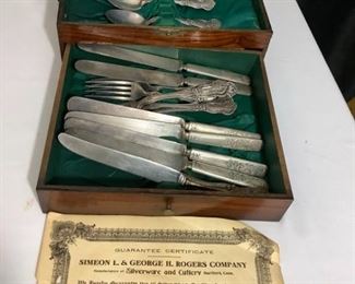 Simeon L and George H Rogers Company Silver Plated Silverware