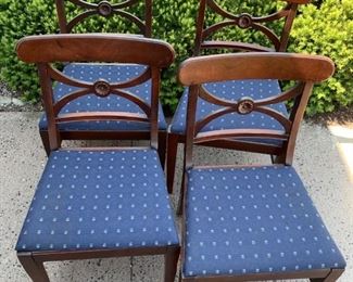 4 Vintage Sheraton Style Dining Chairs