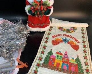 Vintage Aluminum Christmas Tree and other items