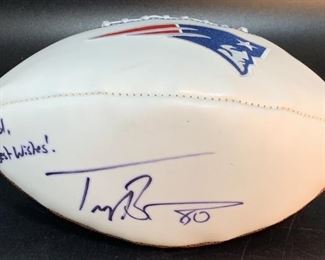 2007 Tony Brown NE Patriots Signed Football
