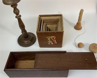 Wooden Candle Box, Hat stand, Toys