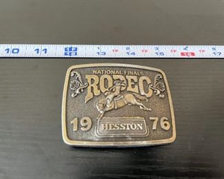 REDUCED!  $25.00 NOW, WAS $50.00..............Hesston 1976 National Finals Belt Buckle (G099)