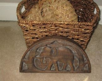 elephant carving box with scales inside