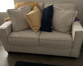 $35O- OBO- Linen loveseat from Living Spaces with washable pads 