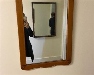maple mirror that matches the chest of drawers. 19.5"w 30"h sold in previous photo.