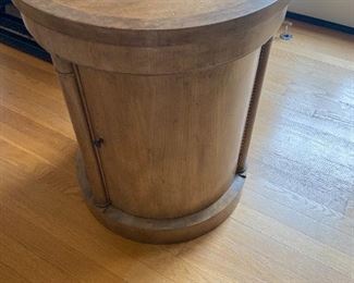 Vintage Baker table with door that opens to a shelf. condition is fair - could use some restor-a-finish 20"d x 24"h. $120