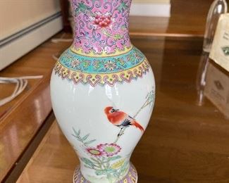 Asian vase approx 8"h x 4" diameter $48