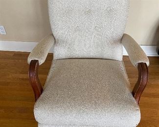 Upholstered rocker excellent condition. 33"d x 29.5"w x 34"h. $220