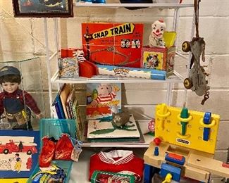 Stanley Tools child's workbench with tools, Jack Built wood Snap Train.