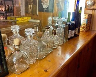 Vintage liquor decanters.