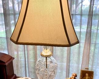 Crystal table lamp.