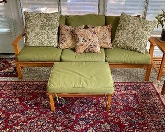 Claremont collection eucalyptus furniture with cushions.