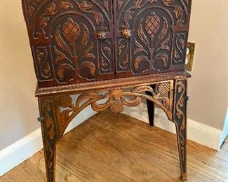 Stunning antique smoking cabinet / humidor.
