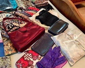 Purses & gloves.