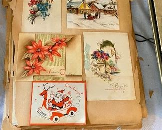 Greeting card scrapbook pages.