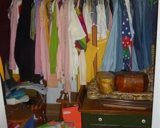 ladies clothing & small cabinet