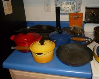 More LeCreuset & some old cast iron