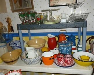 Graniteware and stoneware..some old, some not