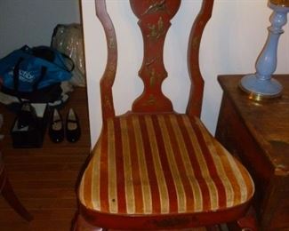 Asian decor high-back chair