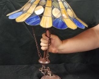 Old Stained Glass Hanging Light