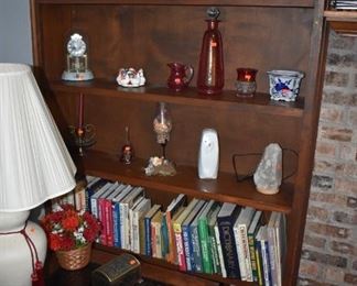 Books, Collectibles, End Table and Table Lamp