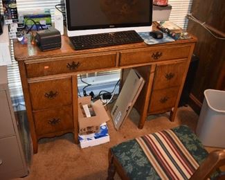 Beautiful Student Desk, 2 Drawer File Cabinet