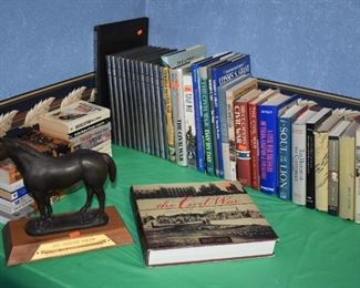 Books - Many on the Civil War and All Around Youth Trophy presented in Moscow Hills, Missouri by the American Quarter Horse Association