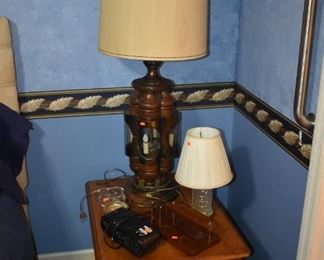 Table Lamps and End table\